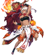 Artwork of Consuming Flame Rinkah from Fire Emblem Heroes by Chiko.