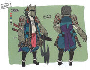 Concept art of a female Blacksmith from Fates