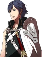 An alternate portrait of Chrom, facing the opposite direction.