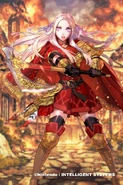 Artwork of Edelgard in Fire Emblem 0 (Cipher) by Chinatsu Kuruhana.