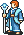 FE8 Sprite de Artur (Obispo) en Batalla