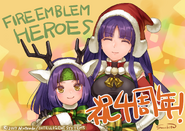 Fire Emblem Heroes Fourth Anniversary art by Kita Senri.