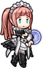 Felicia's sprite wielding Felicia's Plate in Heroes.