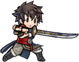 Lon'qu's sprite in Heroes.