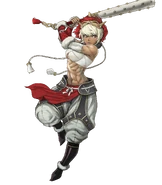 Artwork de Rinkah de Fire Emblem Heroes por Toshiyuki Kusakihara.