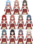 Possible hair colors for Mitama