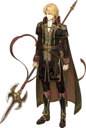 Official artwork of Zeke wielding Gradivus from Echoes: Shadows of Valentia.