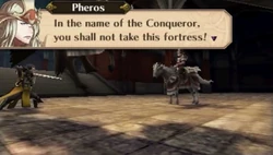 Pheros in battle.