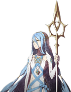 Azura wearing her pendant.