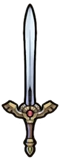 In-game model of Falchion wielded by Alm from Heroes.