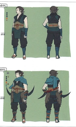 Concept art of a male Ninja from Fates