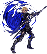 Artwork de Dimitri con poca vida en Fire Emblem Heroes.