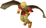 Map sprite of Janaff as an untransformed Hawk in Path of Radiance.