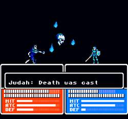 Jedah casting Death on Alm in Gaiden.