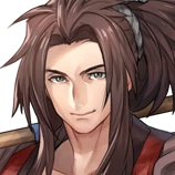 Ryoma's (Hostile Springs) portrait in Heroes.