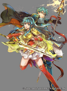 Artwork of Eirika in Fire Emblem 0 (Cipher) by Sachiko Wada.