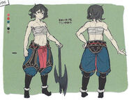 Concept art of female Oni Savage (no helmet) from Fates