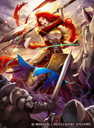 Artwork of Titania in Fire Emblem 0 (Cipher) by Kokon Konfuzi.