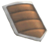 Artwork of the Leather Shield from TearRing Saga: Utna Heroes Saga.