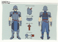 Concept artwork of the Soldier class from Echoes: Shadows of Valentia.