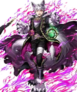 Artwork of Fall Reincarnation Robin from Fire Emblem Heroes by Okuma Yugo.