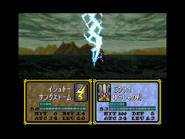 Ishtore casting Thunderstorm on Larcei in Genealogy of the Holy War.