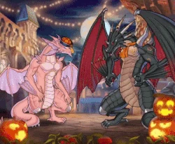Dheginsea attacking with Blackfire Breath.