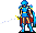 Marth's Super Famicom sprite. Later the Fire Emblem is added to his sprite.