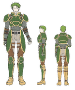 Concept artwork of Oscar from Fire Emblem: Path of Radiance Memorial Book Tellius Recollection: The First Volume.