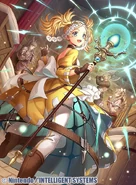 Artwork of Lissa in Fire Emblem 0 (Cipher) by Fumi Hasumi.