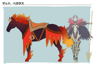 Concept artwork of a pegasus from Echoes: Shadows of Valentia.
