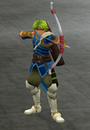 Rolf's battle model as a Sniper from Path of Radiance.