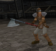 Pugo's battle model as a Fighter in Radiant Dawn.