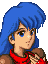 Caeda's portrait in Book 2 of Mystery of the Emblem.