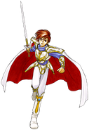 Leif's official artwork from Fire Emblem: Thracia 776.