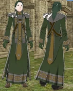 Battle model of Linhardt as a male Priest in Fire Emblem Three Houses