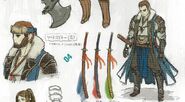 Concept artwork of the male variant of the Swordmaster class from Awakening.