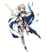 Corrin (M) con poca vida en Fire Emblem Heroes.