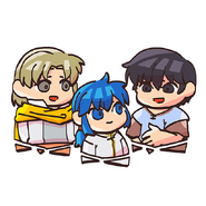 Seliph, Oifey, and Shannan from the Fire Emblem Heroes guide.