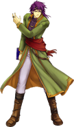 Offcial Artwork of Hugh from Fire Emblem: The Binding Blade.