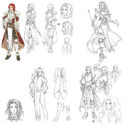 Concept artwork of Titania from Fire Emblem: Path of Radiance Memorial Book Tellius Recollection: The First Volume.