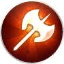 The icon of a Axe-type Combat Art.