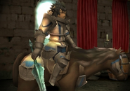 Battle model of Yarne as a Cavalier in Awakening.