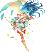 Artwork of Resplendent Eirika in Fire Emblem Heroes by Wada Sachiko.