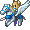 FE14 Kinu Pegasus Warrior Map Sprite (Azura)