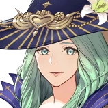 Rhea's portrait as the Witch of Creation in Heroes.