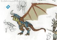 Concept artwork of the Wyvern Lord's Wyvern mount from Awakening.