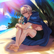 CG artwork of Leo from the Beach Brawl DLC episode.