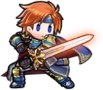 Roy's sprite as the Blazing Lion in Fire Emblem Heroes.