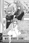 Maria, Minerva, and Michalis, in the Shadow Dragon and the Blade of Light Manga.